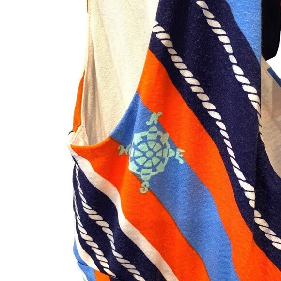 LILLY PULITZER Women's "Amanda" Multicolor Striped Knit Nautical Halter Maxi Dr - Picture 10 of 14
